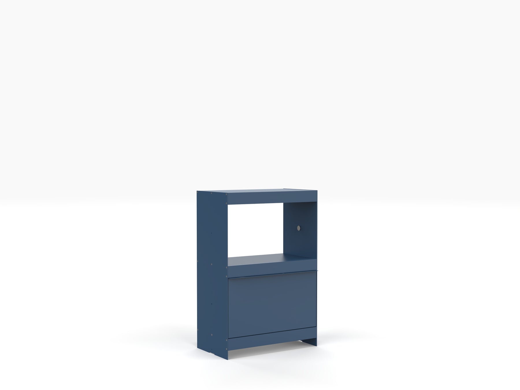 modern modular vinyl storage in blue by ON&ON