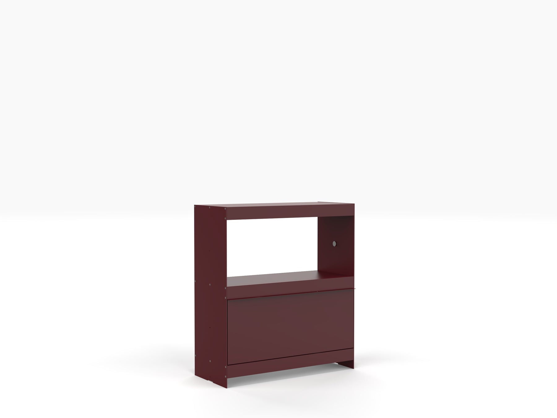 contemporary metal sideboard in deep red by ON&ON