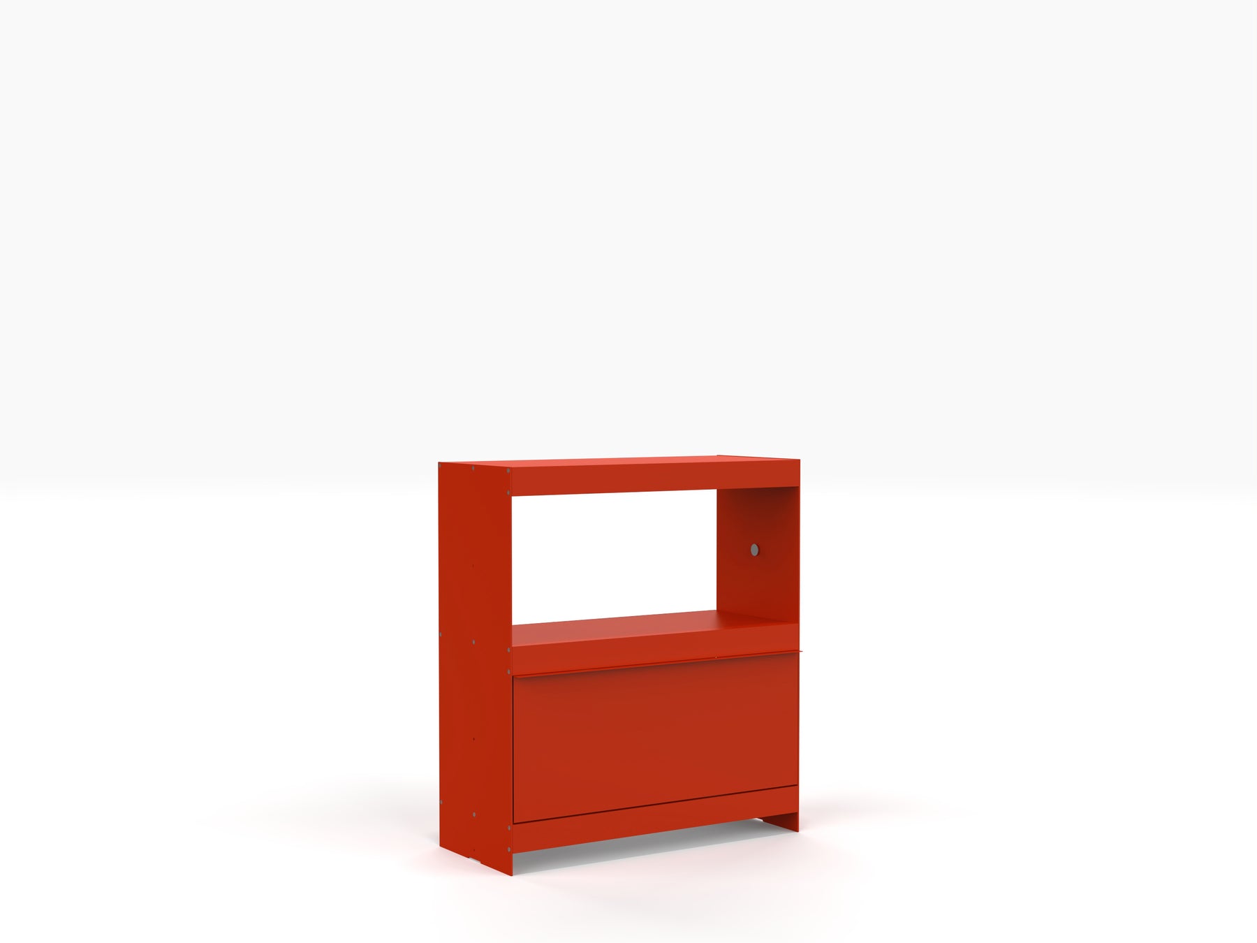 modern metal designer sideboard in red