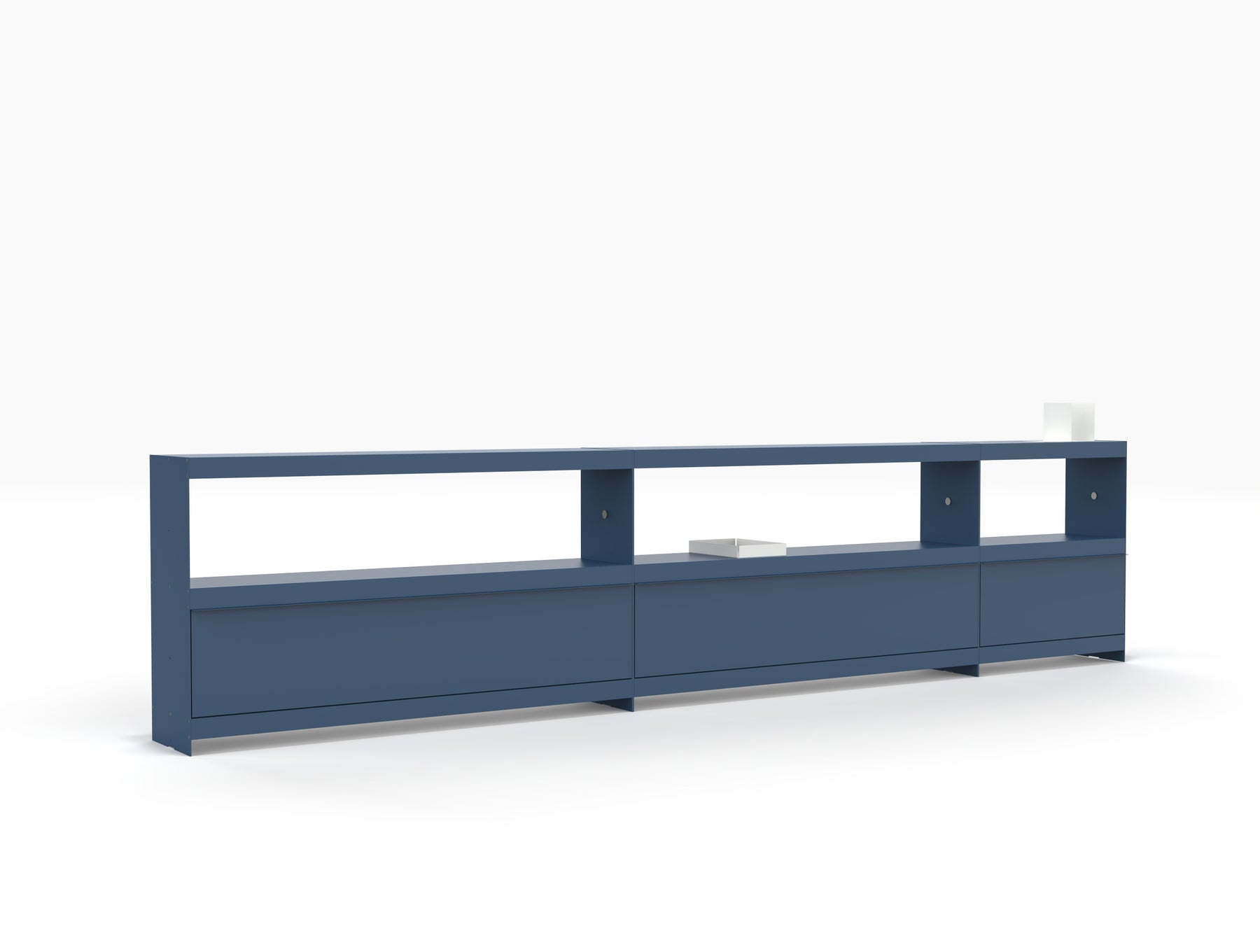 long modern sideboard in blue