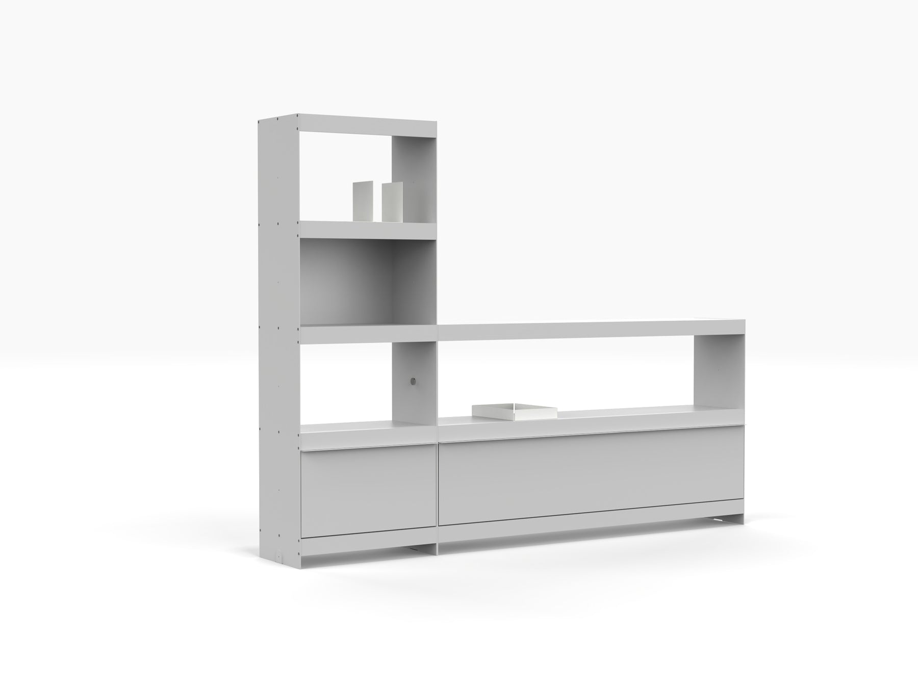 media stand in grey with TV unit