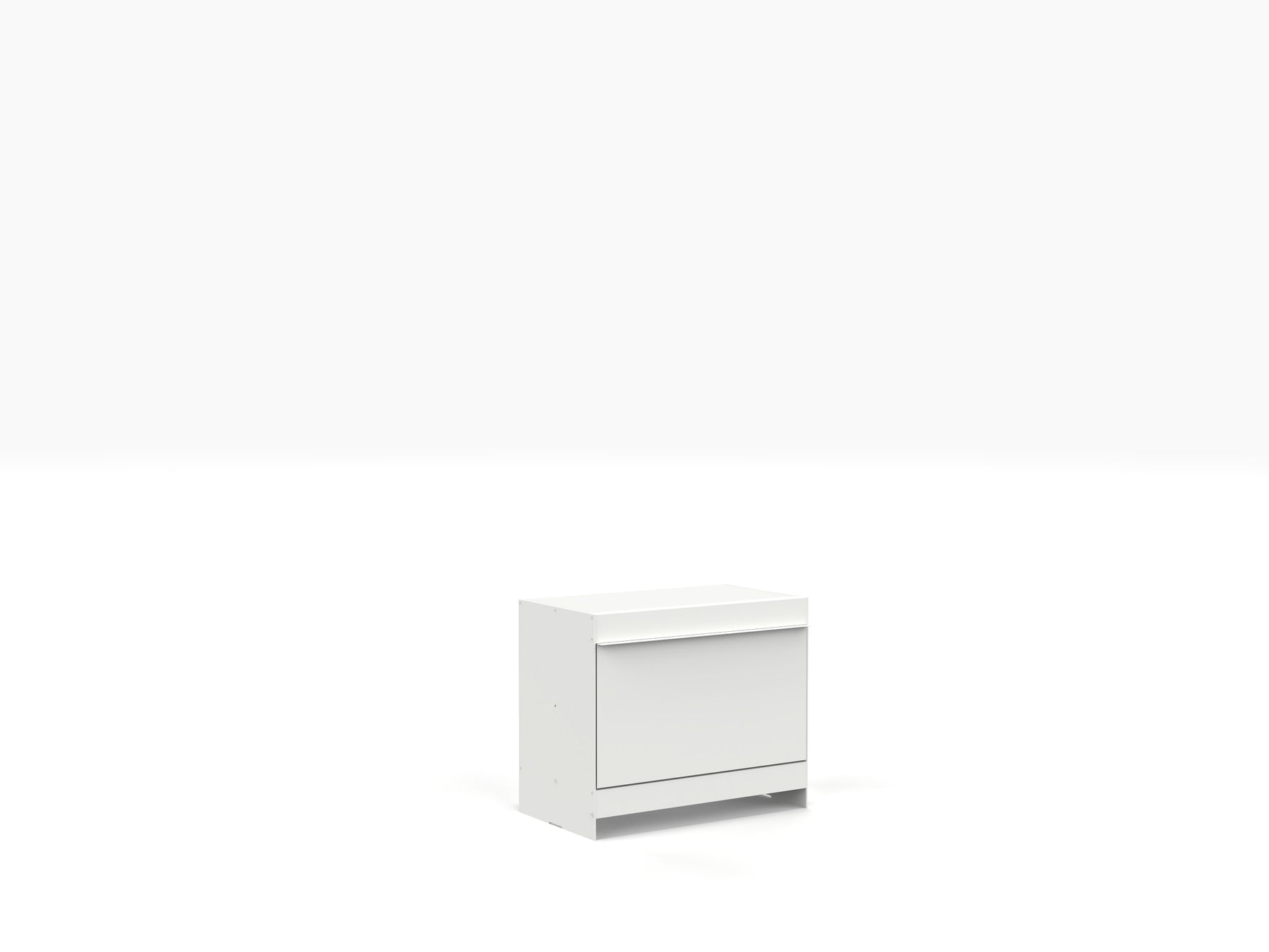 white metal modern designer bedside table by ON&ON