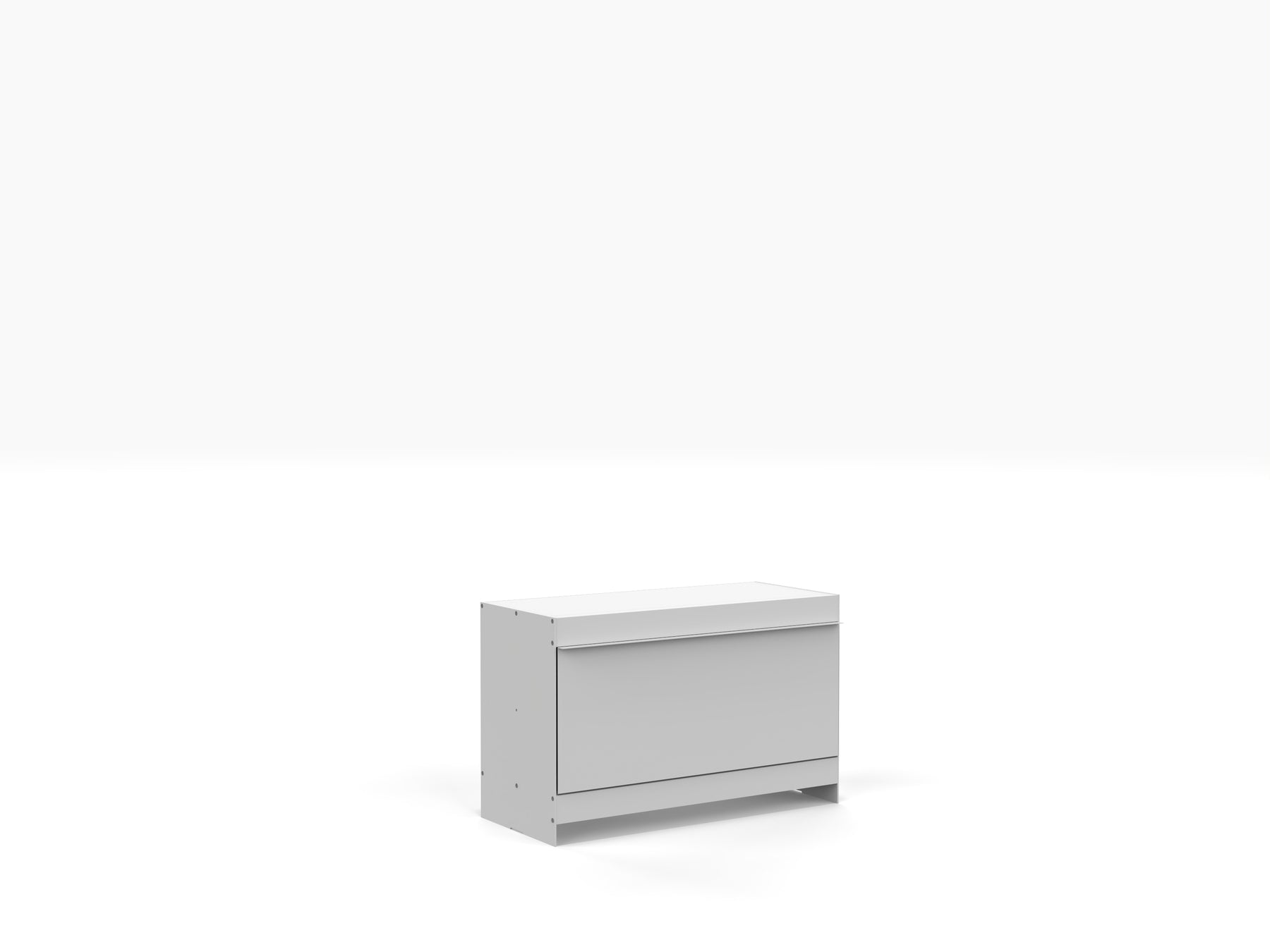 contemporary metal side table in white by ON&ON