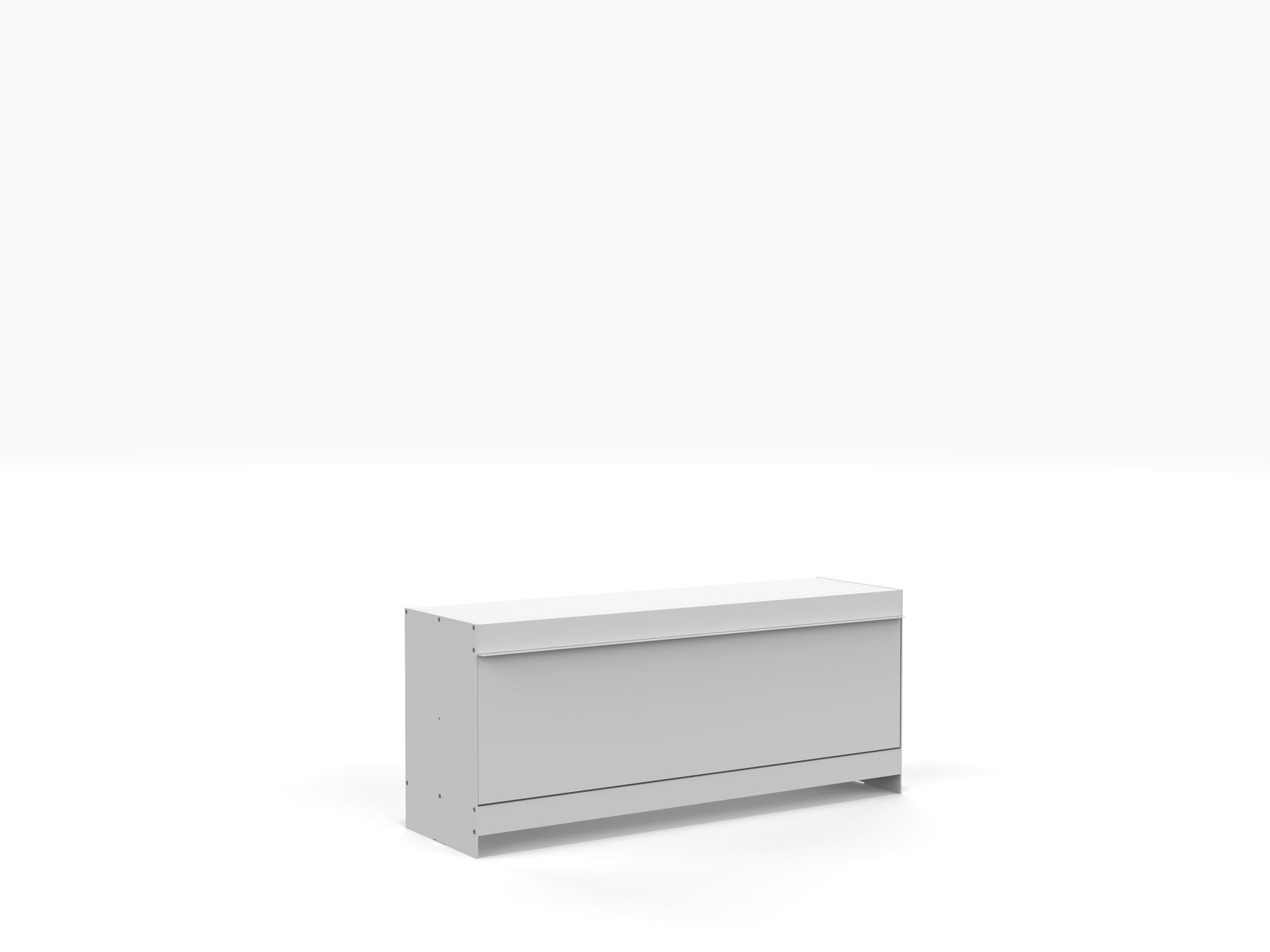 low level architectural TV cabinet in white by ON&ON