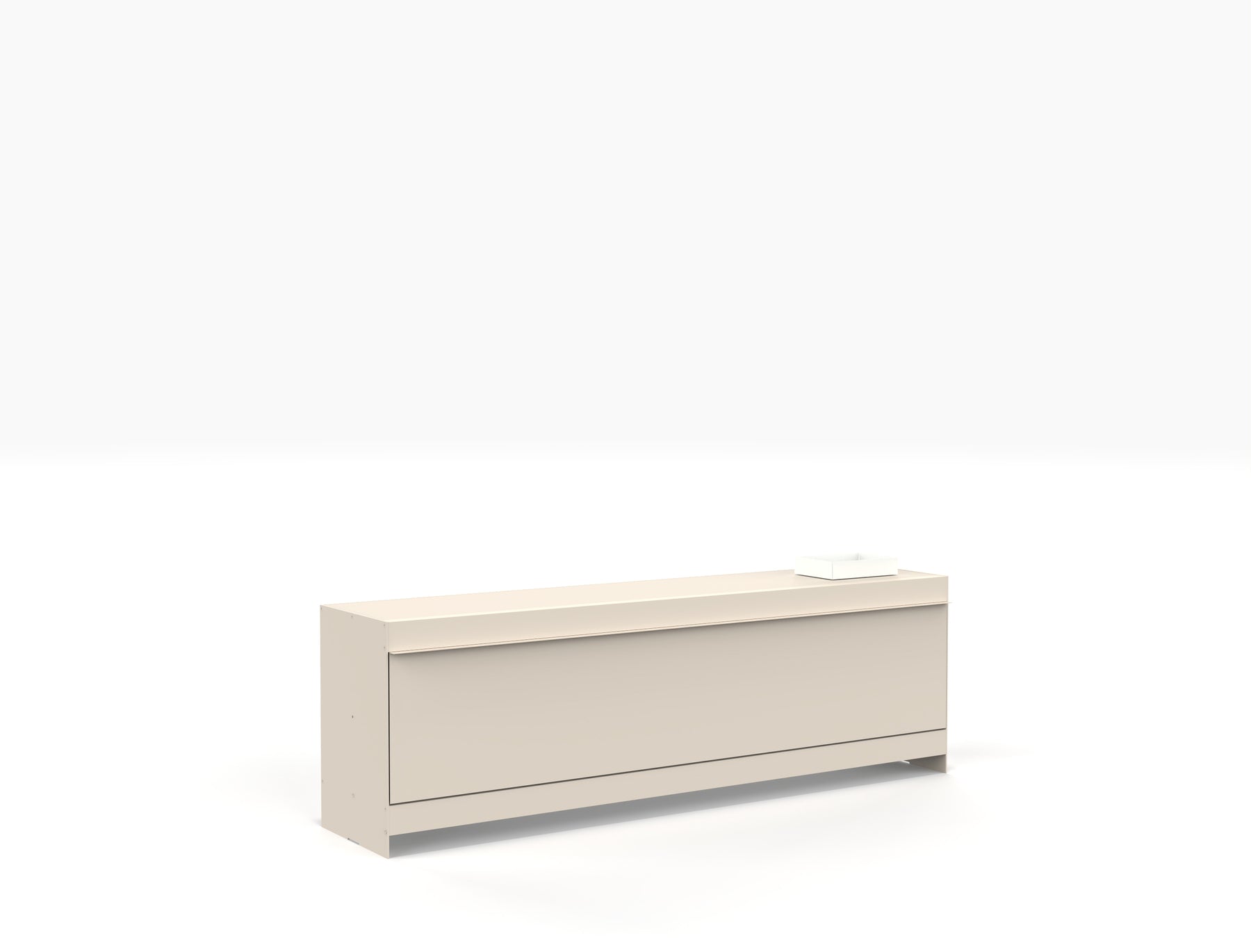 long low level TV unit in ivory colour