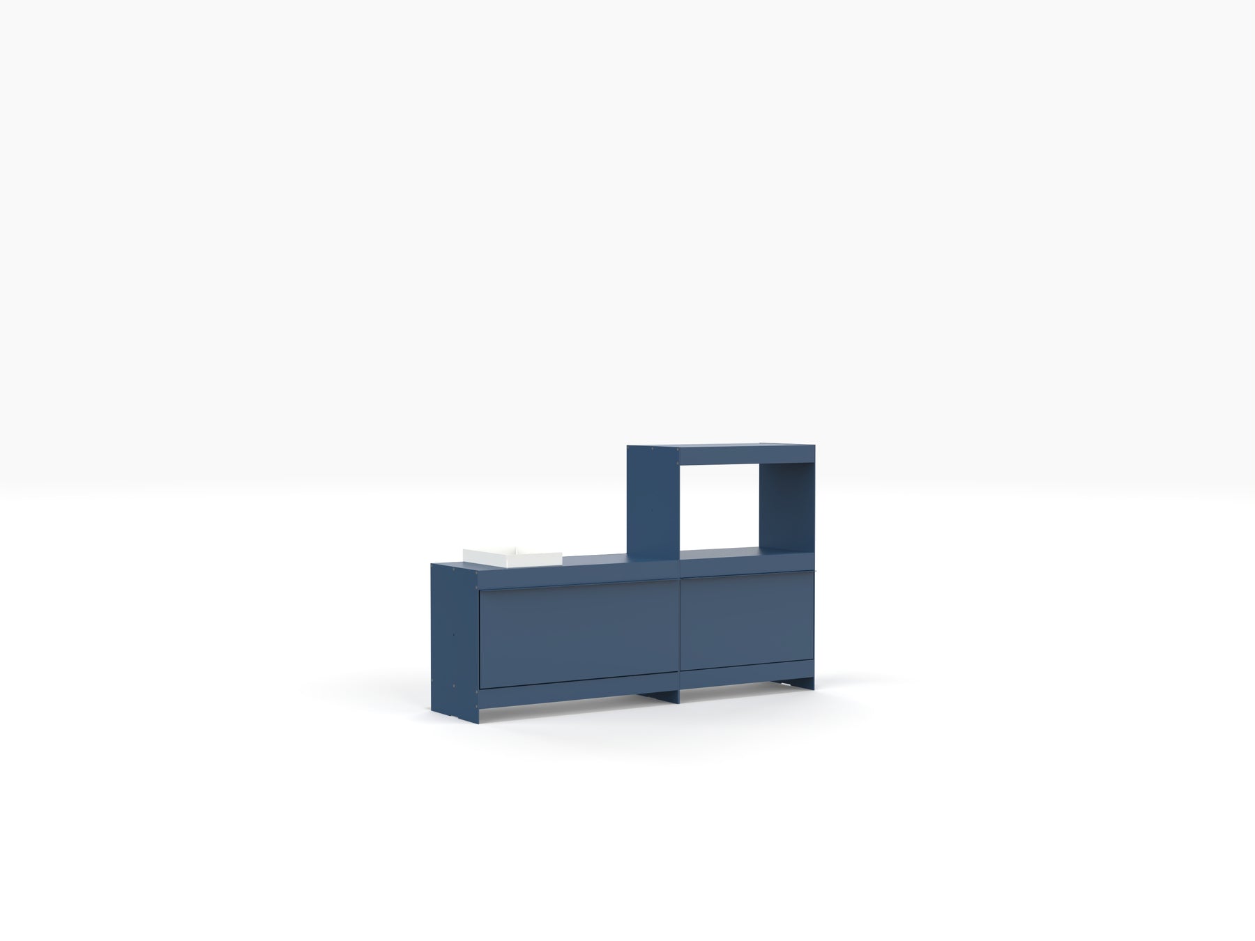 turntable stand with vinyl storage with doors by ON&ON in blue