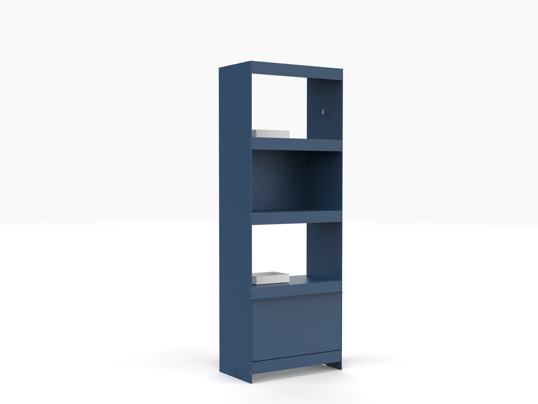 modern metal bookcase in blue by ON&ON