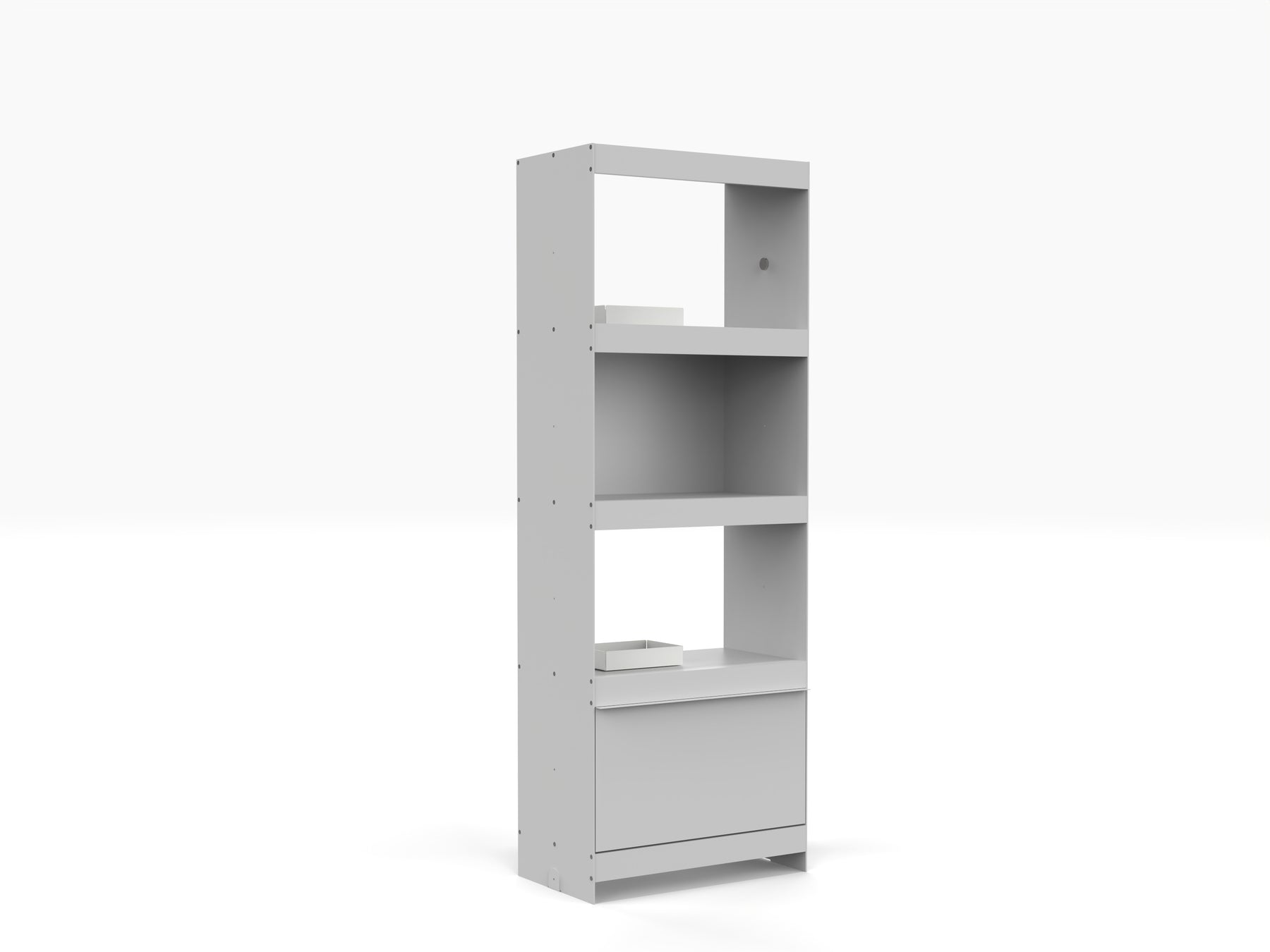 light grey designer office modular shelving system