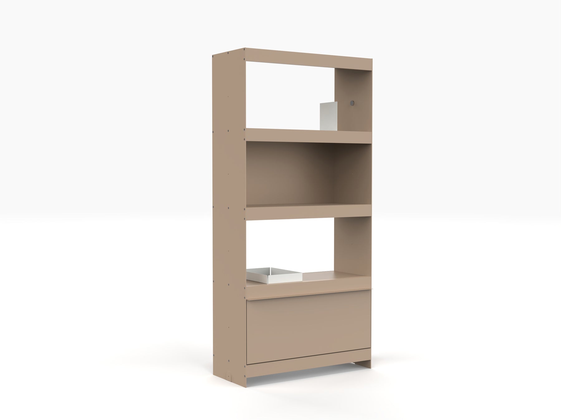 modular bookcase unit in beige by ON&ON