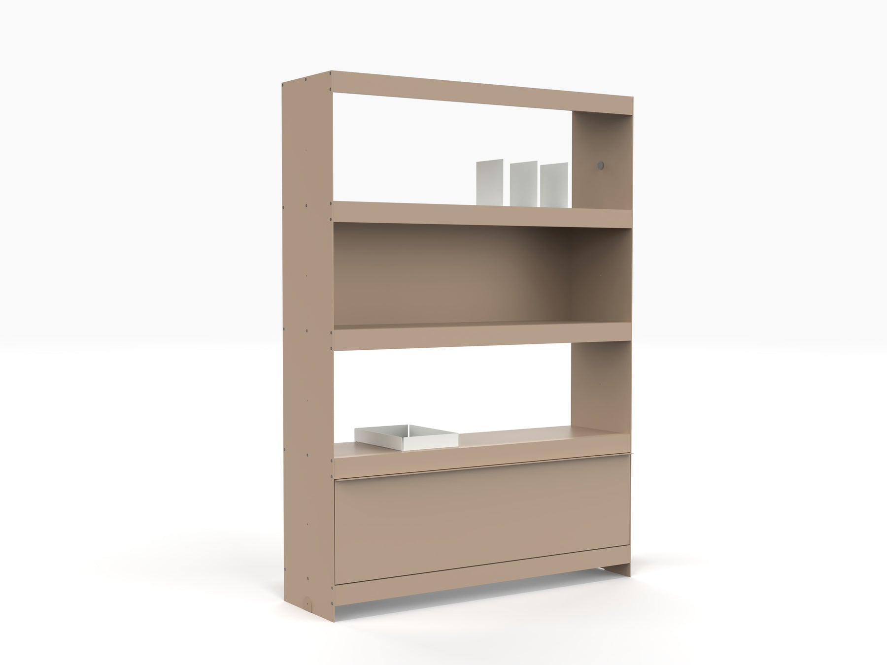 modern bookcase with doors in beige by ON&ON