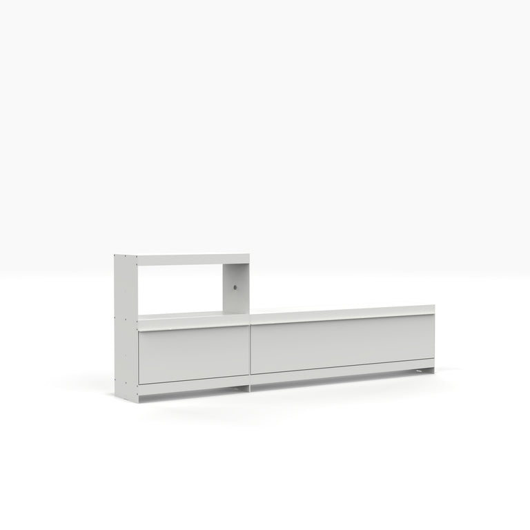 TV stand and audio vinyl storage in white by ON&ON