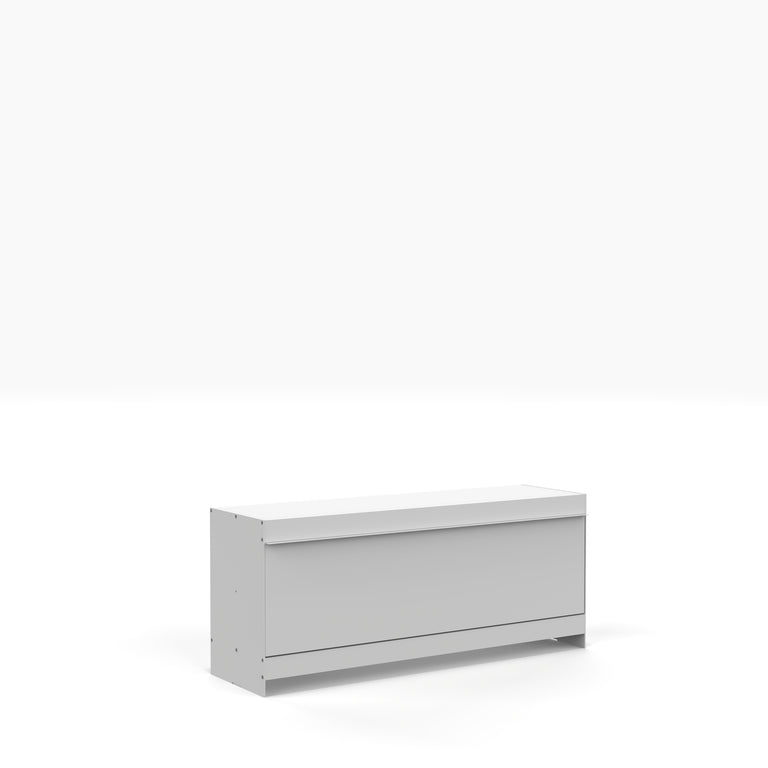 Light grey aluminium modern low level TV unit by ON&ON