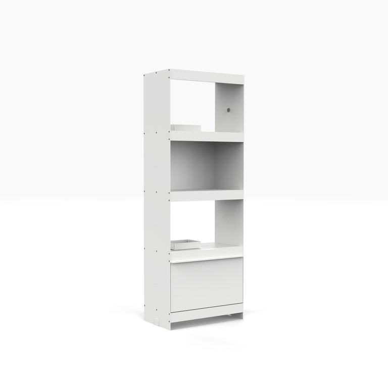 Join shelving system modern modular bookcase in white