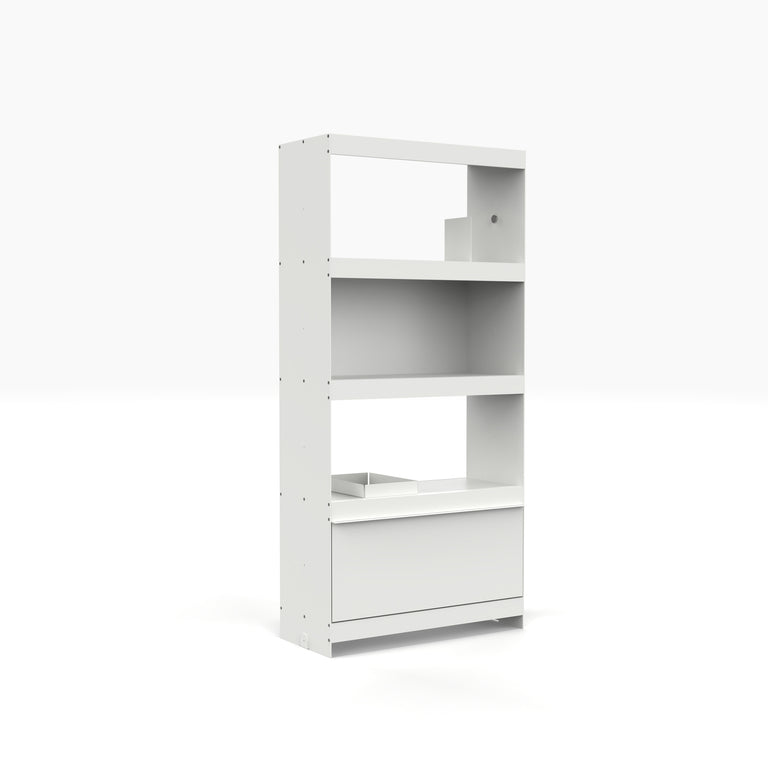 modular bookcase in white by ON&ON